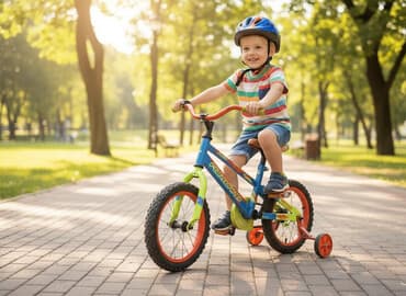 Музыкальные инструменты: Детский велосипед, 4-колесный, 4 - 6 лет, Для мальчика, Б/у — 1