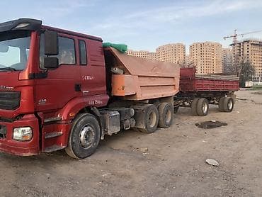 купить прицеп цистерна: Самосвал с прицепом для перевозки сыпучих материалов. - Тягач — 2