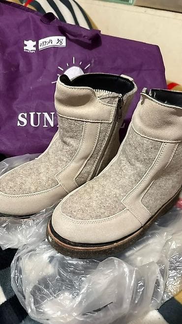 ботинки деми женские: Зимние женские ботинки-валенки - Материал верха: комбинированный — — 3