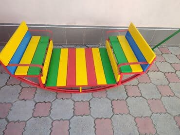 детские домики бишкек: Детские качели, Балансир Для улицы, Металл, Новый — 1