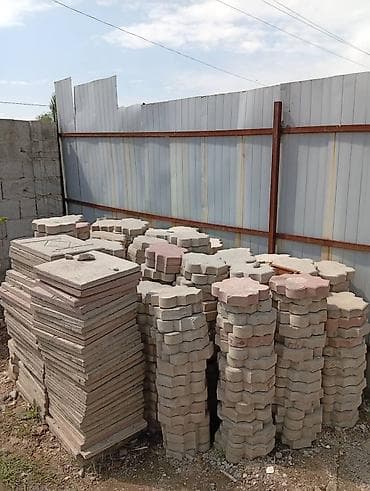 Тротуардык плитка, Башка модель, Бетондон, Короо учун, Колдонулган