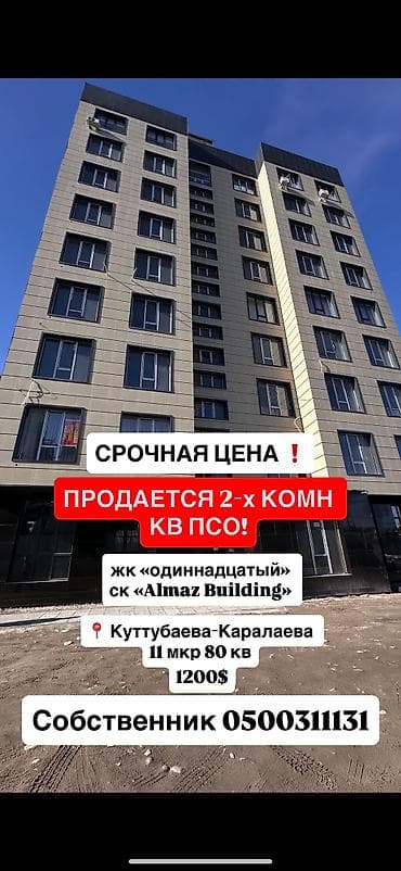 2 комнаты, 80 м², Готовая ПСО (под самоотделку)