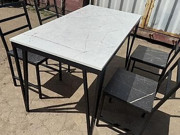 small table: Кухонный стол и стул, Новый, Самовывоз, Платная доставка, цвет - Черный — 5