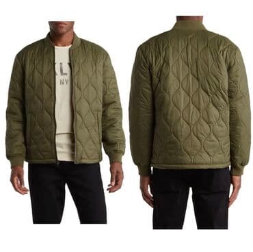 трикотажная: 14th & Union. Стеганый бомбер.Ромбовидная стежка придает изящество — 2