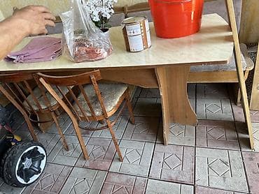 стулья для швейных машин: Кухонный стол и стул, Б/у, цвет - Серый — 6