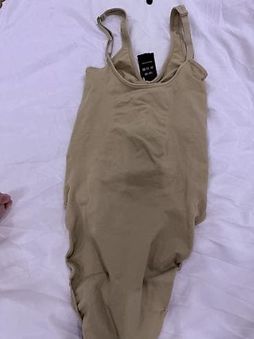 рабочий одежда: Боди с чашечками, бежевое (нюд) - Крой: однотонное боди с мягкими — 4