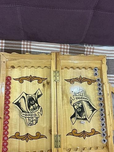 игры на: Набор 3-в-1: нарды, шахматы и шашки из дерева. Ручная работа !!! - — 1