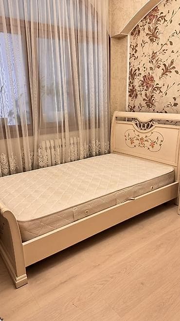 metta samurai: Односпальная кровать, Б/у, С матрасом, длина - 200 см — 4