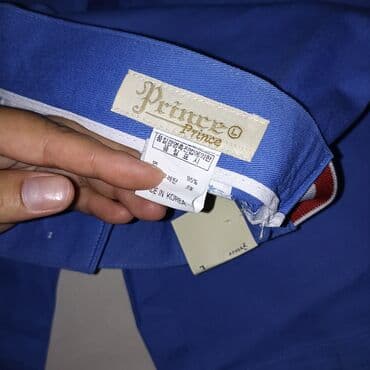 белые шорты с завышенной талией: Мужские шорты, Все размеры, Новый, цвет - Голубой — 2