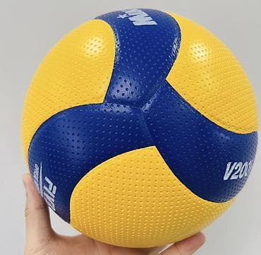 волейбольные кроссы: Волейбольный мяч V300W (желто‑синий) с тиснённым покрытием и — 1