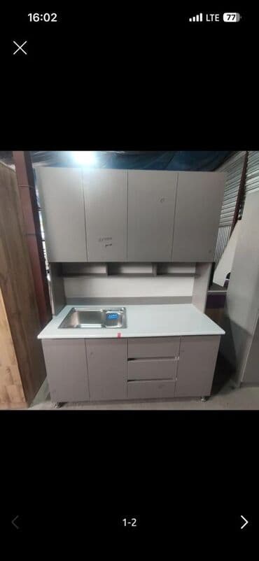 купить кухонный гарнитур в бишкеке: 150/210/60 кухонный гарнитур+мойка доставка по городу — 4