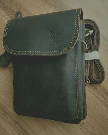 купить ремень кожаный мужской: Барсетка, Материал: Натуральная кожа, Застежка на магните, Застежка на молнии, Множество карманов, Новый — 1