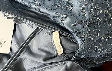 платье с пайетками: Вечернее платье, А-силуэт, Длинная модель, Атлас, Без рукавов, С пайетками — 2