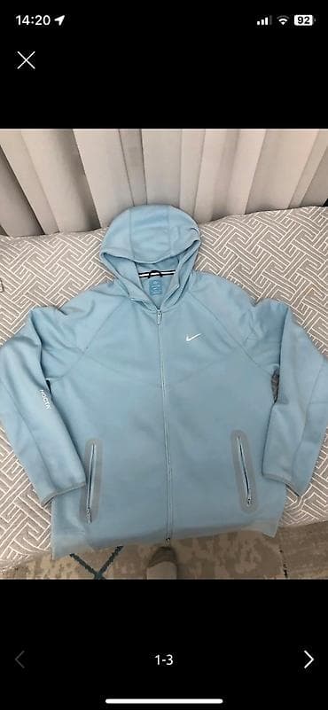 Мужская толстовка, XL, Nike, Новый, цвет - Голубой, Самовывоз