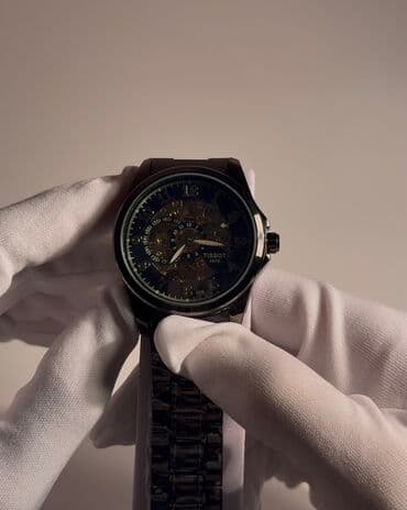 кожаный ремешок для часов: Механические наручные часы Tissot с прозрачным «скелетонизированным» — 1