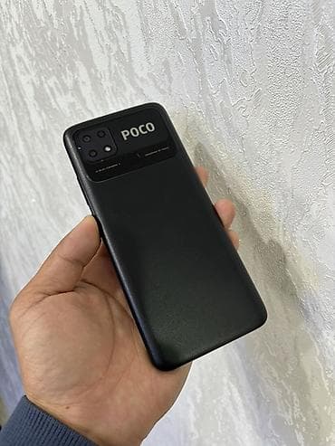 Apple iPhone: Poco C40, Б/у, 64 ГБ, цвет - Черный, 2 SIM — 1