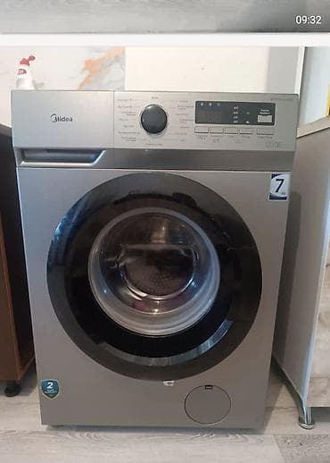 android 2din: Стиральная машина Midea, фронтальная загрузка, серебристый корпус — 2