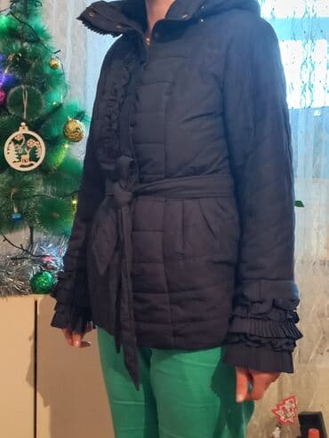 купить женский пуховик большого размера: Пуховик, Короткая модель, С капюшоном, S — 1