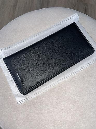 Сумки: Мужской длинный кошелёк-органайзер, цвет черный. - Материал — 1