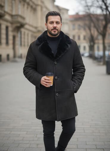 Дубленка, Классическая модель, Короткая модель, XL