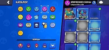 коплект: Аккаунт Brawl Stars Основные параметры: - Уровень профиля: 13 - — 9