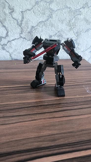 бронь: Фигуркa lego в стиле Star Wars: человекоподобный боевой мех с красным — 2