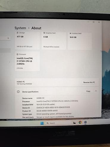 Техника и электроника: Игровой ноутбук ASUS TUF Gaming (15") 💻 Ноутбук сатылат ✅ Абалы — 7