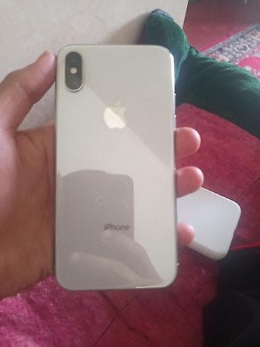 iphone 4: IPhone X, 256 ГБ, Серебристый, Чехол, 94 % — 1