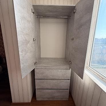 пластиковые стекла: Шифоньер, шкаф для одежды, Прямой, ЛДСП — 2