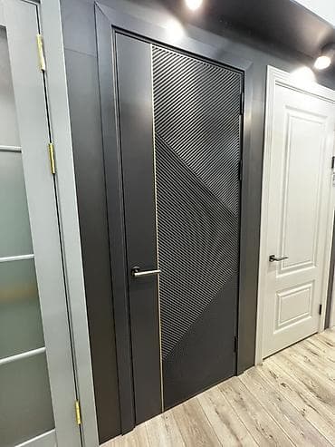 hi tech: Межкомнатная дверь в современном стиле - Полотно: глухое, с объемным — 1