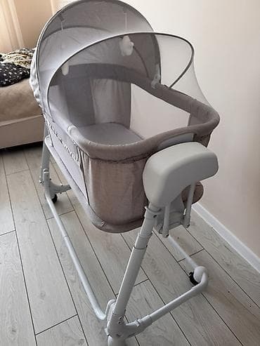 кроватка с люлькой: Люлька, Колыбель, Металл, цвет - Серый — 3