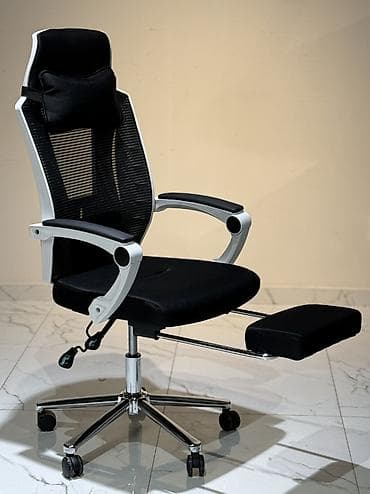 Офис шкафтары: Офис креслолор, Жаңы, Дөңгөлөктүү, түсү - Кара, Микрофибра, Акысыз жеткирүү — 9