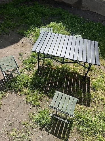 переносной стол: Сдается в аренду складной походный комплект: алюминиевый стол + 4 — 1