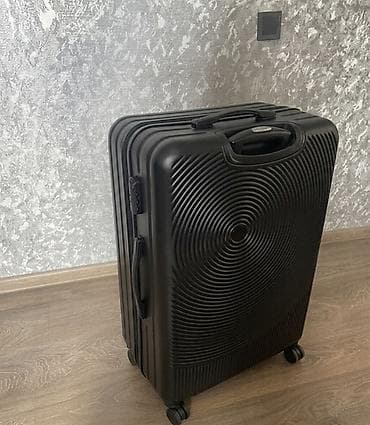 Чемодан, Колдонулган, Материалы: Желим, Чоң (70 л ашык, Дөңгөлөктүү
