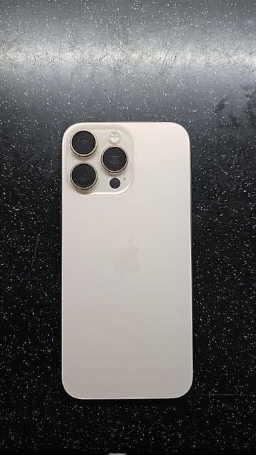 IPhone 16 Pro Max, Б/у, 256 ГБ, Desert Titanium, Чехол, 90 % — 1
