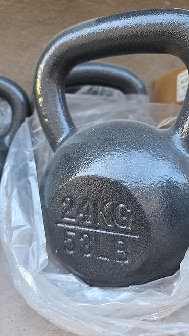 Гиря 24 кг (53 lb) - Материал: литой чугун - Покрытие: прочное at lalafo.kg Гиря 24 кг (53 lb) - Материал: литой чугун - Покрытие: прочное