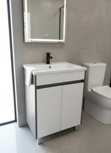 шкаф для ванны: Шкаф для ванной, Новый, Без зеркала, МДФ, В рассрочку — 1