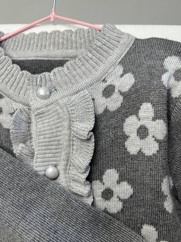 кофта для беременных: Кофточка для девочки, трикотаж, возраст 3-4 года, на пуговицах — 3