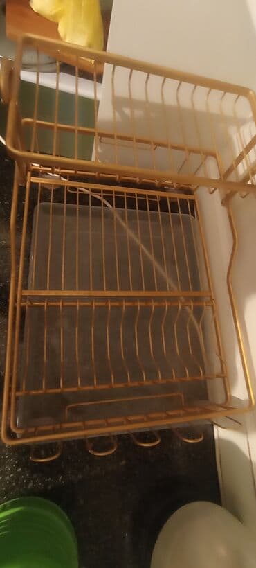 Двухъярусная сушилка для посуды с поддоном. - Материал: металлическая at lalafo.kg Двухъярусная сушилка для посуды с поддоном. - Материал: металлическая