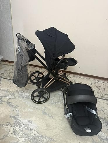 Коляски: Коляска, Cybex, цвет - Черный, Б/у, Бесплатная доставка — 2
