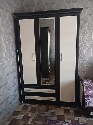 одно спальное: Спальный гарнитур, Шкаф, цвет - Серый — 4