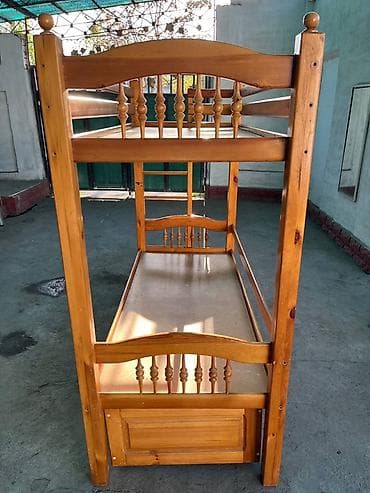 юношеская кровать: Двухъярусная деревянная кровать с выдвижными ящиками для хранения — 7