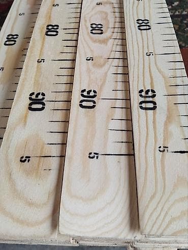 Оңдоп-түзөө жана курулуш: Деревянные рейки-метры (измерительные линейки) в пачке-100штук - — 1