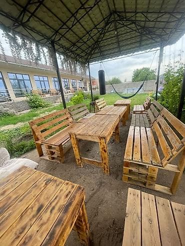 Комплект садовой мебели, Стол, Дерево