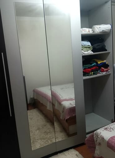 токмок кун чыгыш: Спальный гарнитур, Шкаф, ДСП, Самовывоз, цвет - Серый — 1