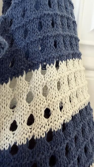 Аксессуары: 💙 Сине-белая сумка-шоппер (в полоску) — 500 сом. Очень вместительная — 4