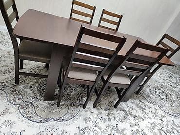 Стол и стул для зала, цвет - Коричневый — 3