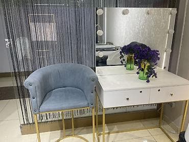 Туалетный столик, С зеркалом, цвет - Белый