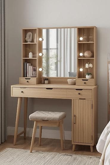 мебель дешево: Гарнитур для прихожей, Новый, Шкаф, Бесплатная доставка, цвет - Бежевый — 9