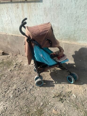 прогулочные коляски с рождения: Коляска, цвет - Коричневый, Б/у — 3
